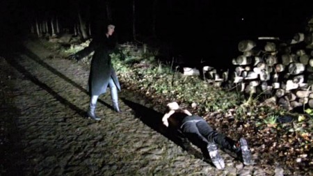 The Mistress With The Leather Glovesslave Hunting  Kidnapping - Die domina mit den lederhandschuhen jagd im auto einen kerl durch den wald, der noch vergeblich versucht zu entkommen! Lady vampira bestraft den flchtling mit der bullwhip peitsche und entfhrt ihn mit handschellen gefesselt, im kofferraum ins femdom empire. Im studio wird "das neue eigentum der herrin" in den kfig gesperrt, damit "es" nicht noch einmal entkommen kann. / The domina with the leather gloves hunting in the car a guy through the forest, the still tried in vain to escape. Lady vampira punished the refugee with the bullwhip whip and abducted him handcuffed, in the boot to the femdom empire. In the studio, "the new property of the mistress" locked in the cage, so that "it" can not escape once again.